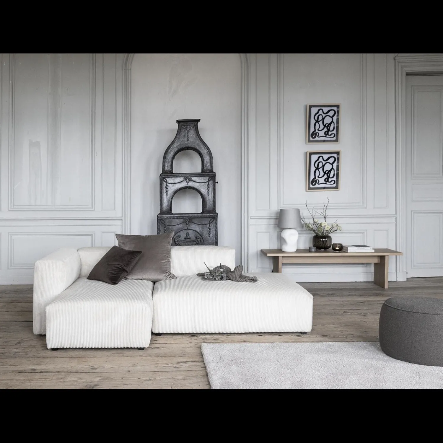 Best ILVA Aimee Sofa med chaiselong og pufafslutning