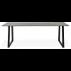 Best ILVA Amy Spisebord 220 x 94 x 74 cm, plade i brun marmor + trapezben i sort metal