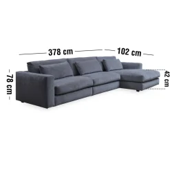 Clearance ILVA Birmingham Modulsofa med chaiselong