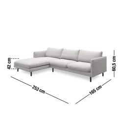 Best ILVA Bjorn venstrevendt sofa med chaiselong