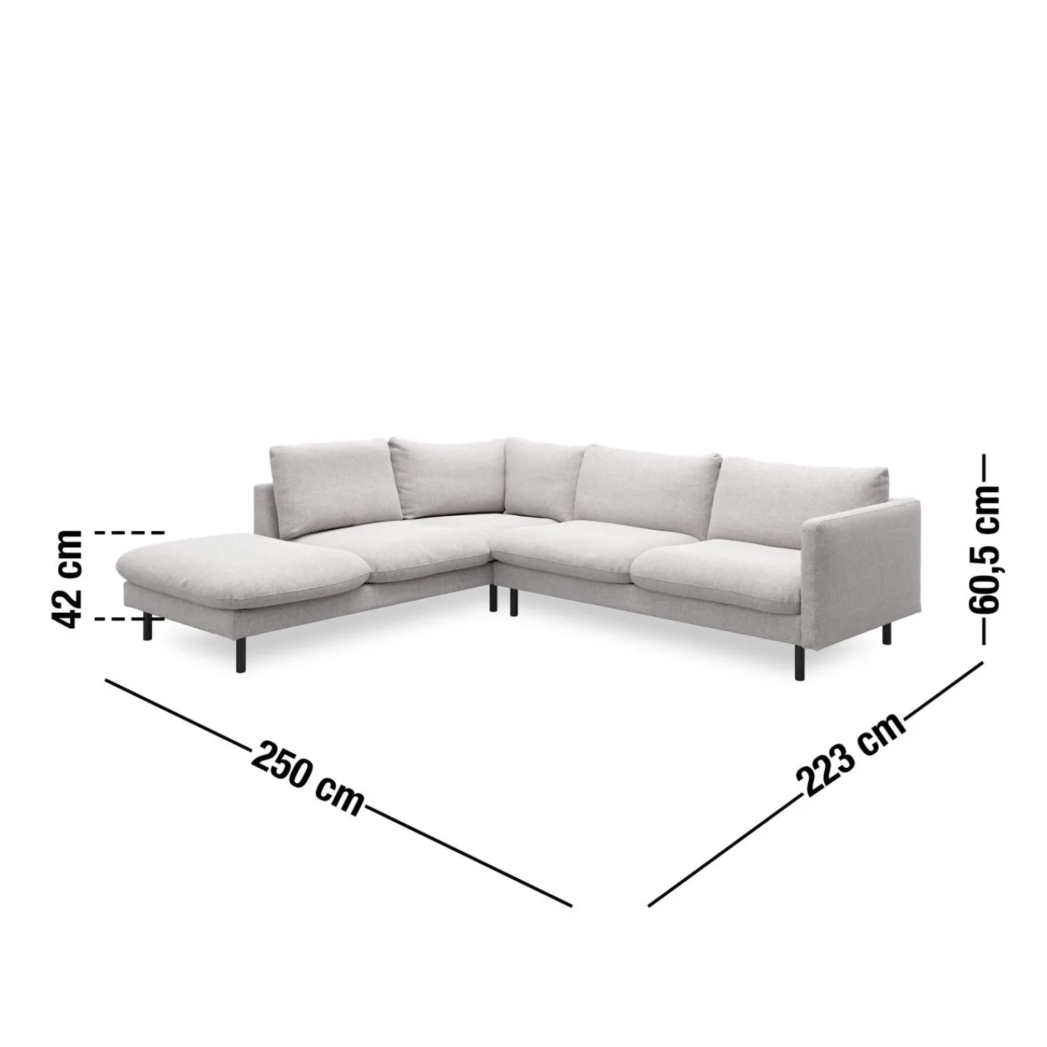 Best ILVA Bjorn venstrevendt sofa med pufafslutning