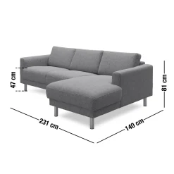 Sale ILVA Cleveland højrevendt sofa med chaiselong