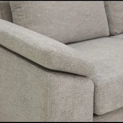Outlet ILVA FLEX Hjørnesofa med 1 hjørnemodul, 2 endemoduler grå + ben træ