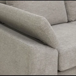 Outlet ILVA FLEX Hjørnesofa med 1 hjørnemodul, 2 endemoduler grå + ben træ
