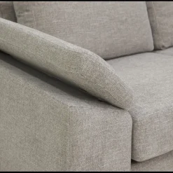 Outlet ILVA FLEX Hjørnesofa med 1 hjørnemodul, 2 endemoduler grå + ben træ