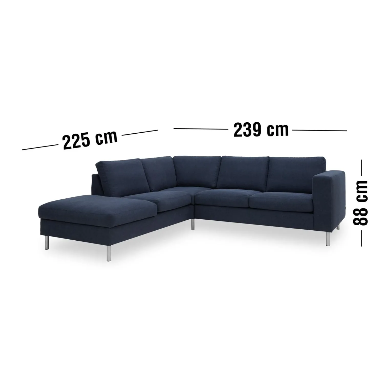 Online ILVA FLEX sofa med pufafslutning