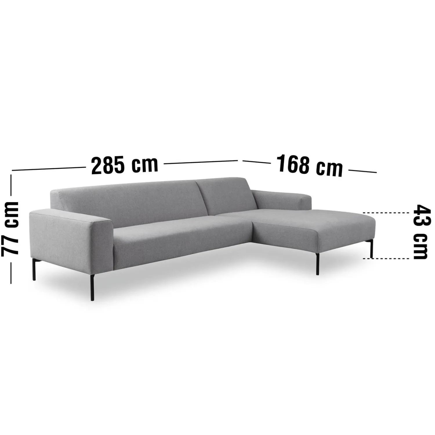 ILVA Franklin højrevendt sofa med chaiselong