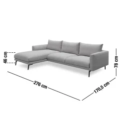 Online ILVA Hallsberg venstrevendt sofa med chaiselong
