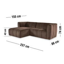 Best ILVA Ingvi venstrevendt sofa med chaiselong
