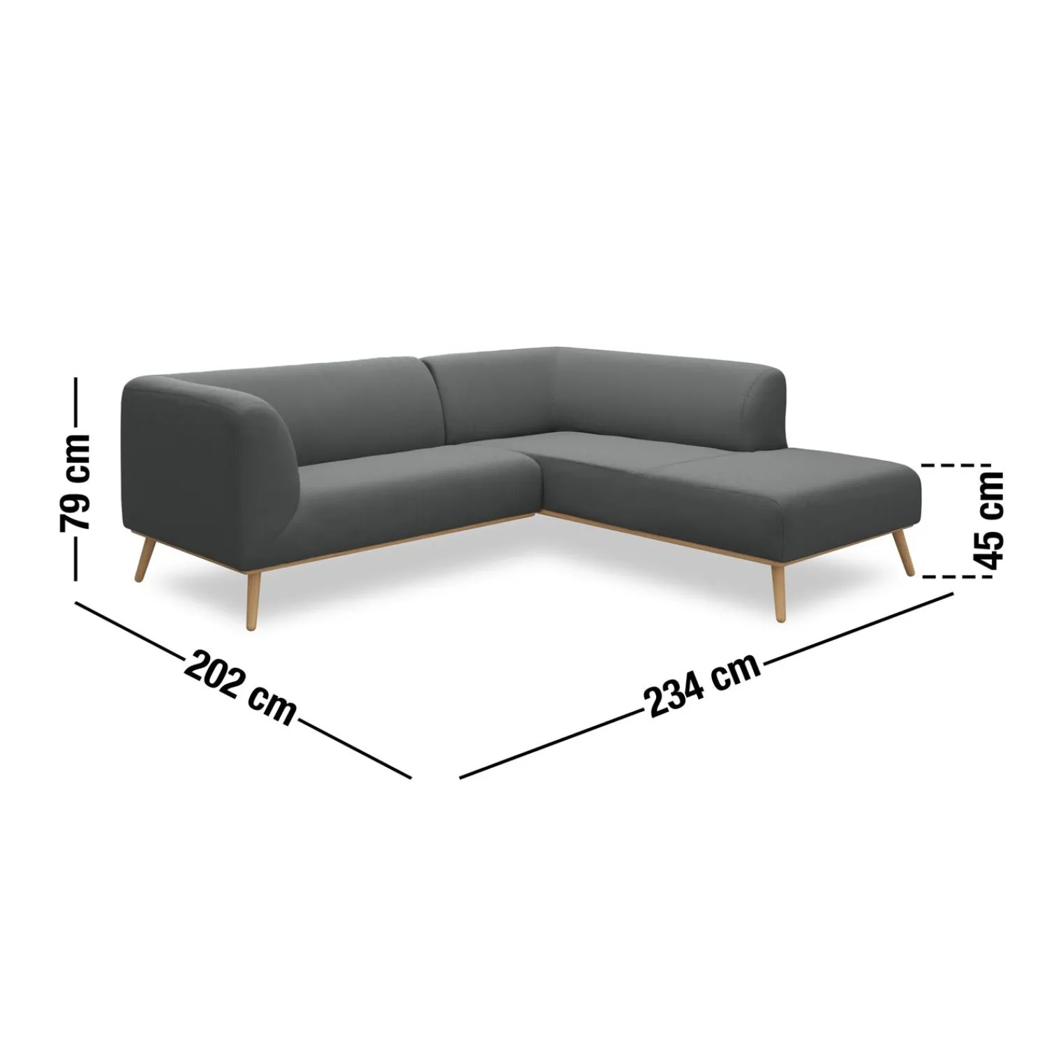 Discount ILVA Land højrevendt hjørnesofa med pufafslutning