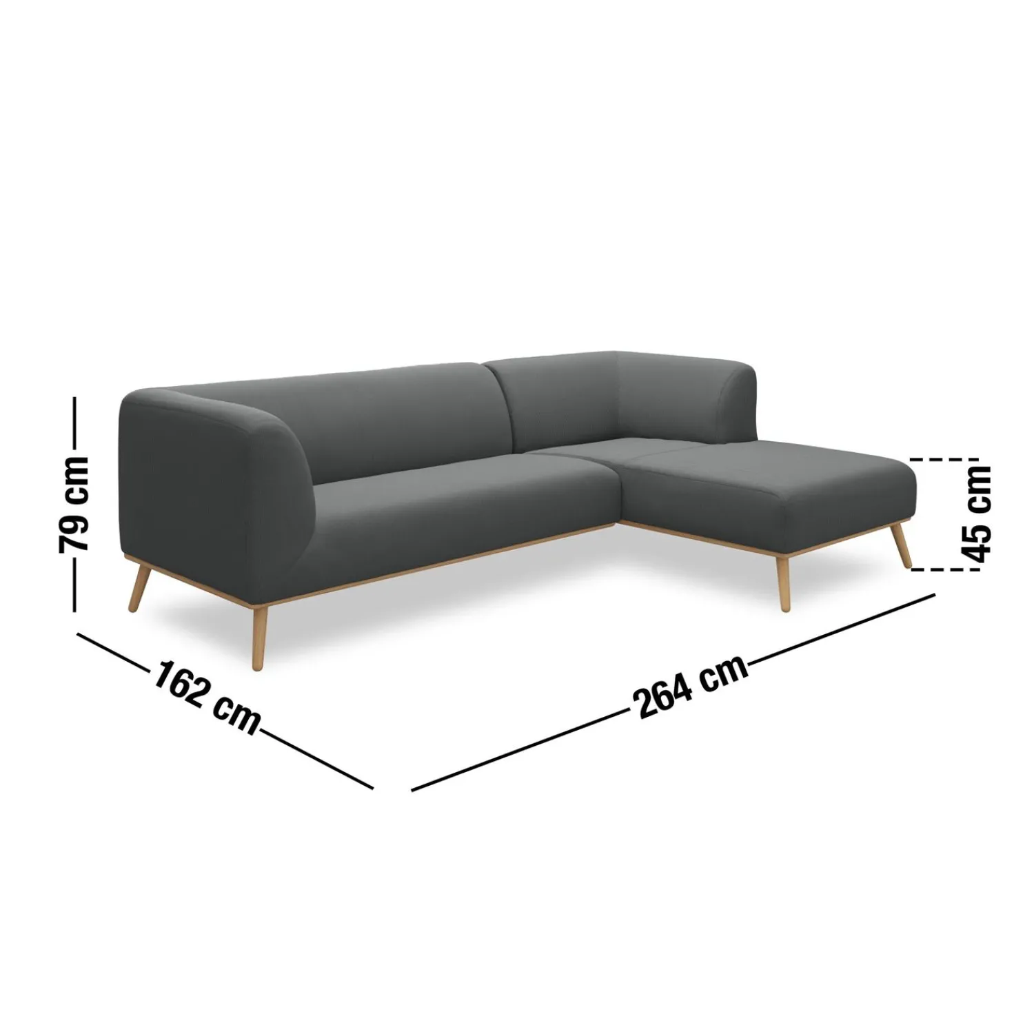 New ILVA Land højrevendt sofa med chaiselong