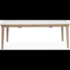 Online ILVA Largo Spisebord 215 x 102 x 75 cm, plade i hvid laminat + ben i lyst træ