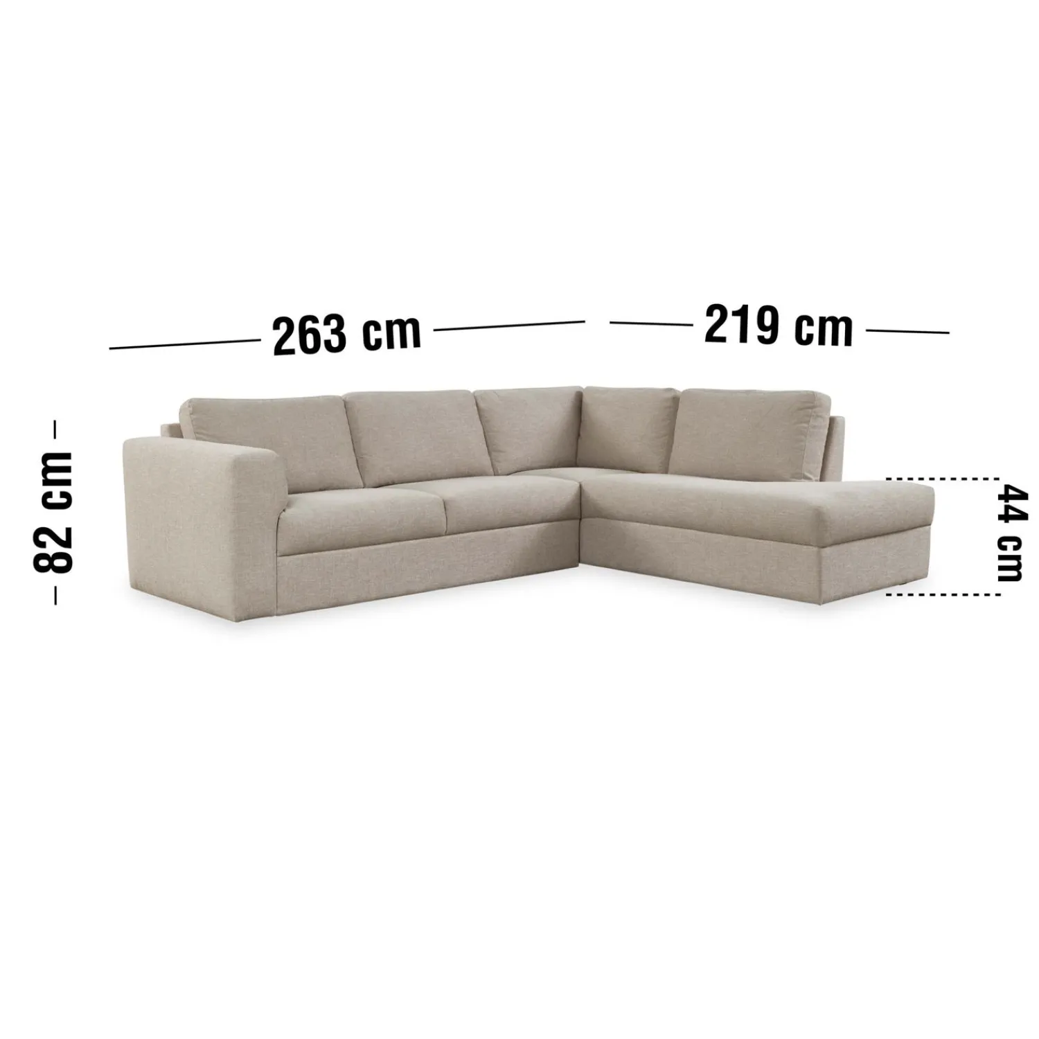Clearance ILVA Lean højrevendt hjørnesofa med pufafslutning