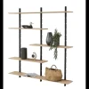 Discount ILVA Less Reolsystem med 3 vanger sort + 5 hylder hvidpigmenteret eg