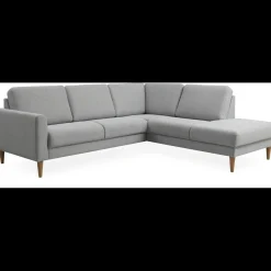 Online ILVA Linea højrevendt hjørnesofa med pufafslutning