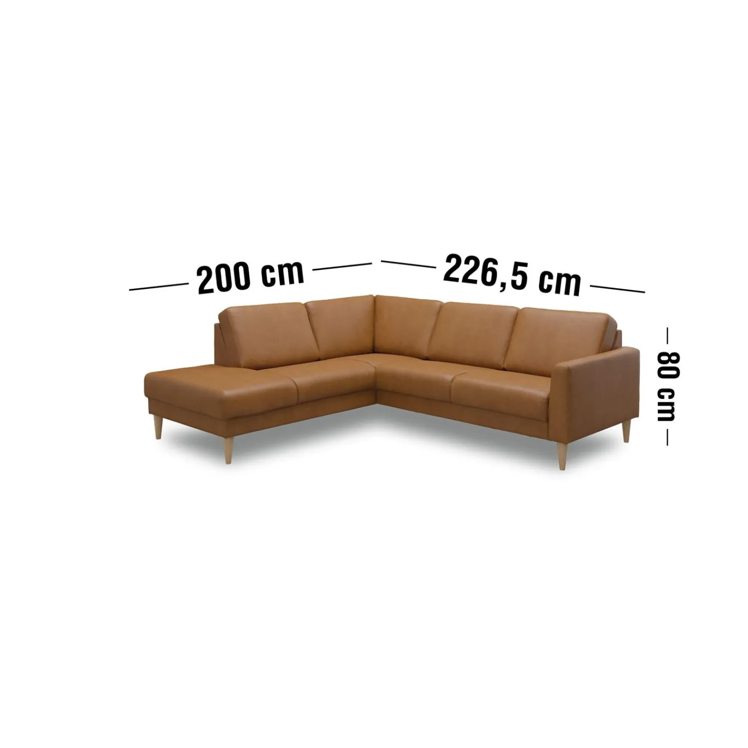Discount ILVA Linea venstrevendt hjørnesofa med pufafslutning
