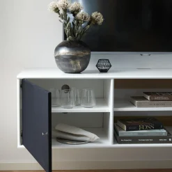 Outlet ILVA Mistral AV TV-møbel med 2 låger hvid/sort