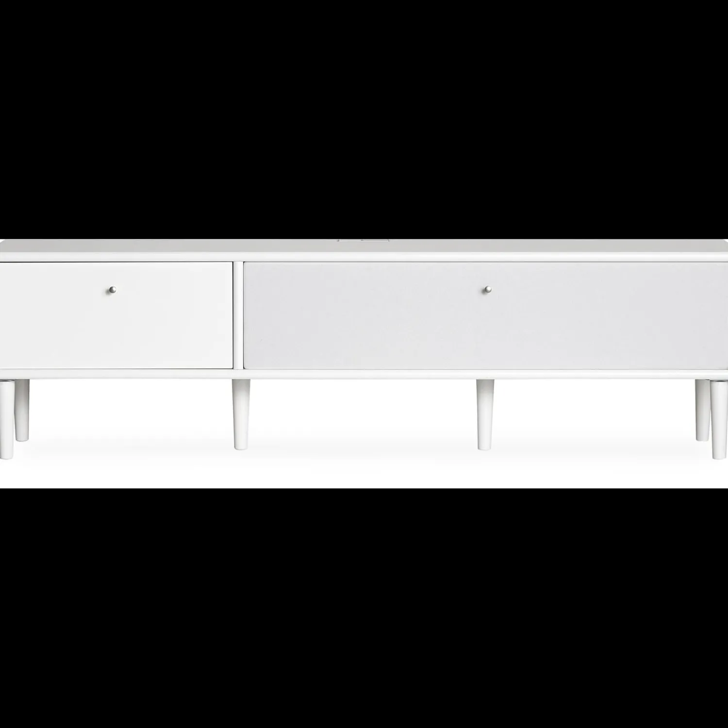 Clearance ILVA Mistral AV TV-møbel med 1 skuffe, 1 låge + ben hvid