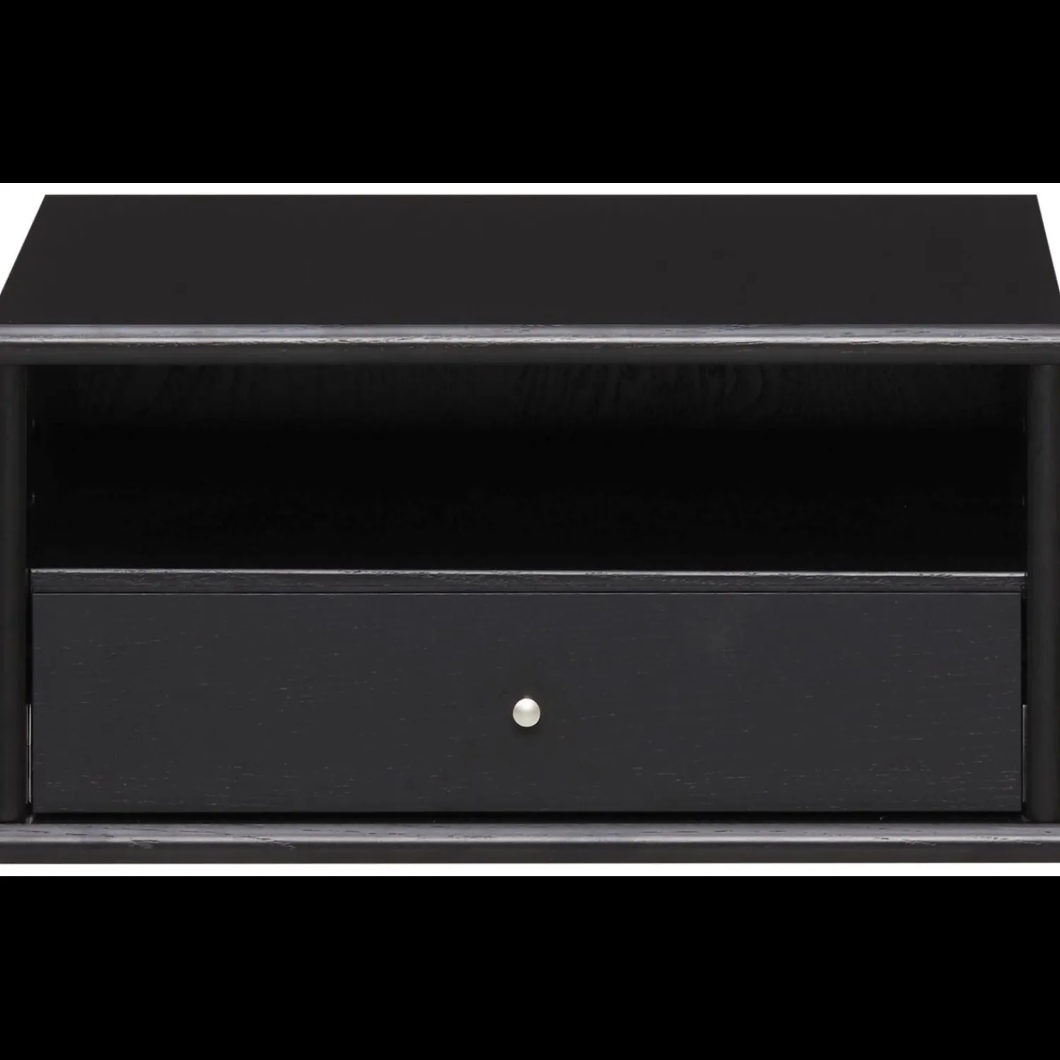 Outlet ILVA Mistral Classic Lille sort reol med 1 hylde + 1 skuffe