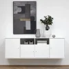 Outlet ILVA Mistral Classic Reol med 2 låger + 2 mindre låger hvid