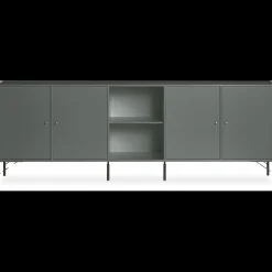 Discount ILVA Mistral Classic Skænk med 4 låger, hyldeplads i midten + ben mørkegrå/sort