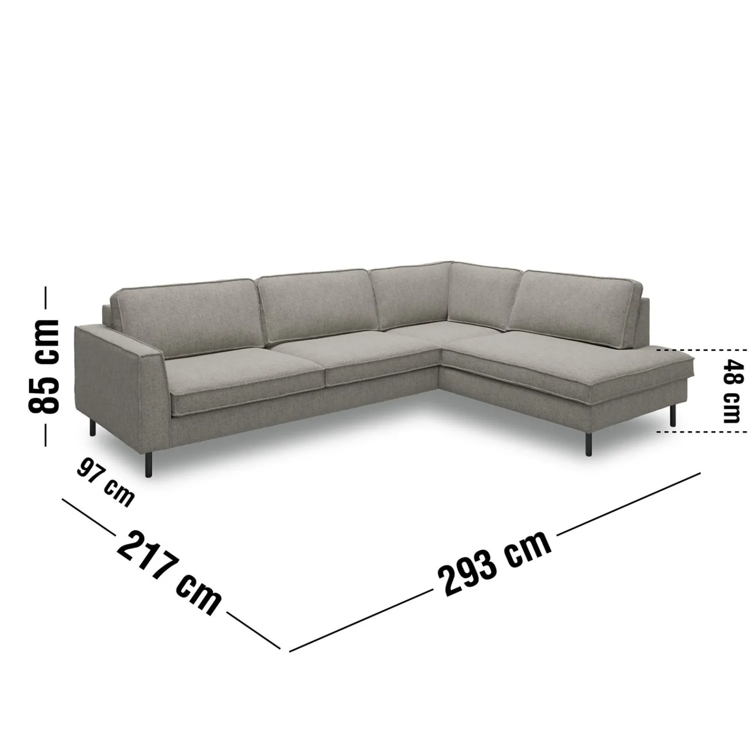 Discount ILVA Scott højrevendt hjørnesofa med pufafslutning