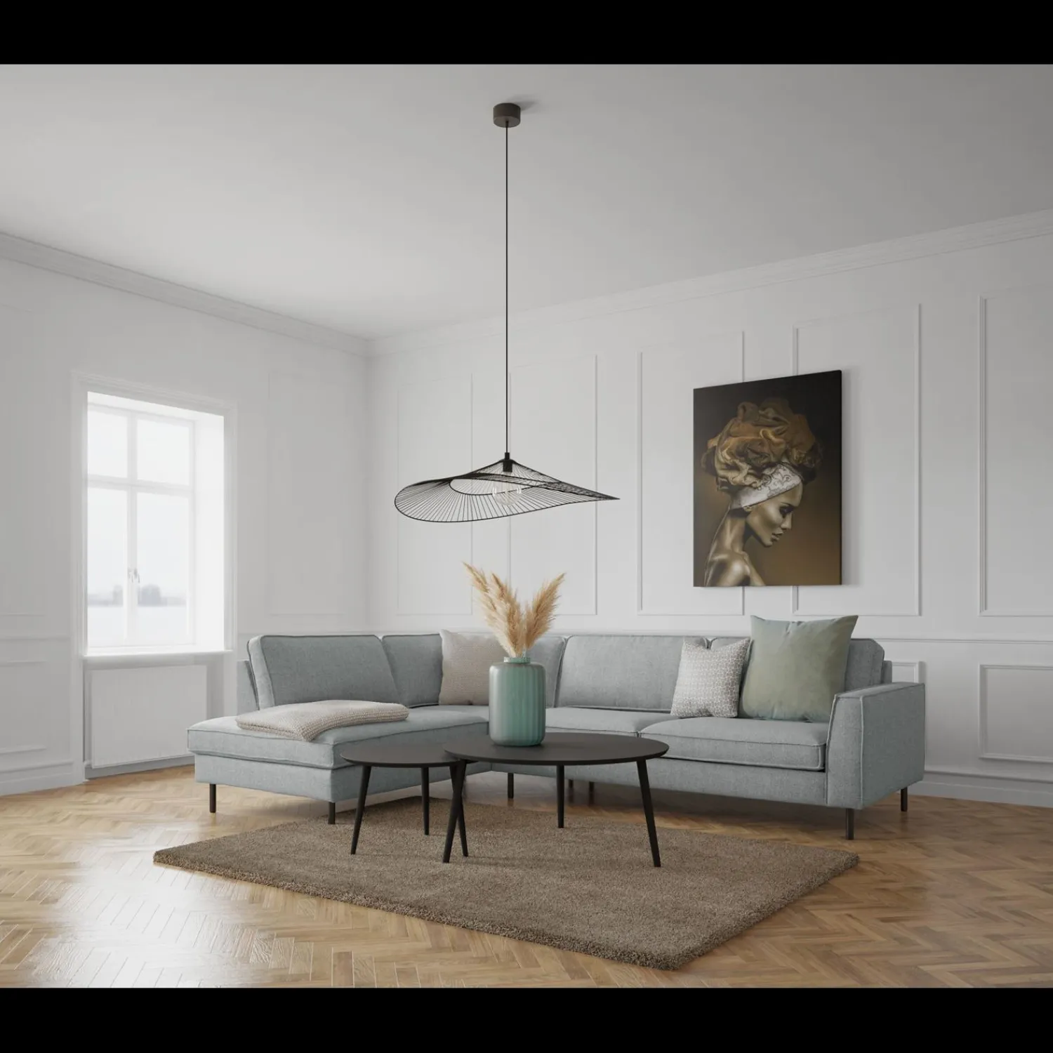 Outlet ILVA Scott venstrevendt hjørnesofa med pufafslutning