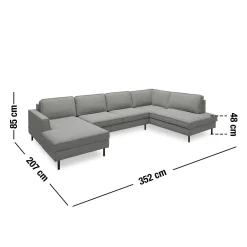 New ILVA Scott venstrevendt hjørnesofa med chaiselong