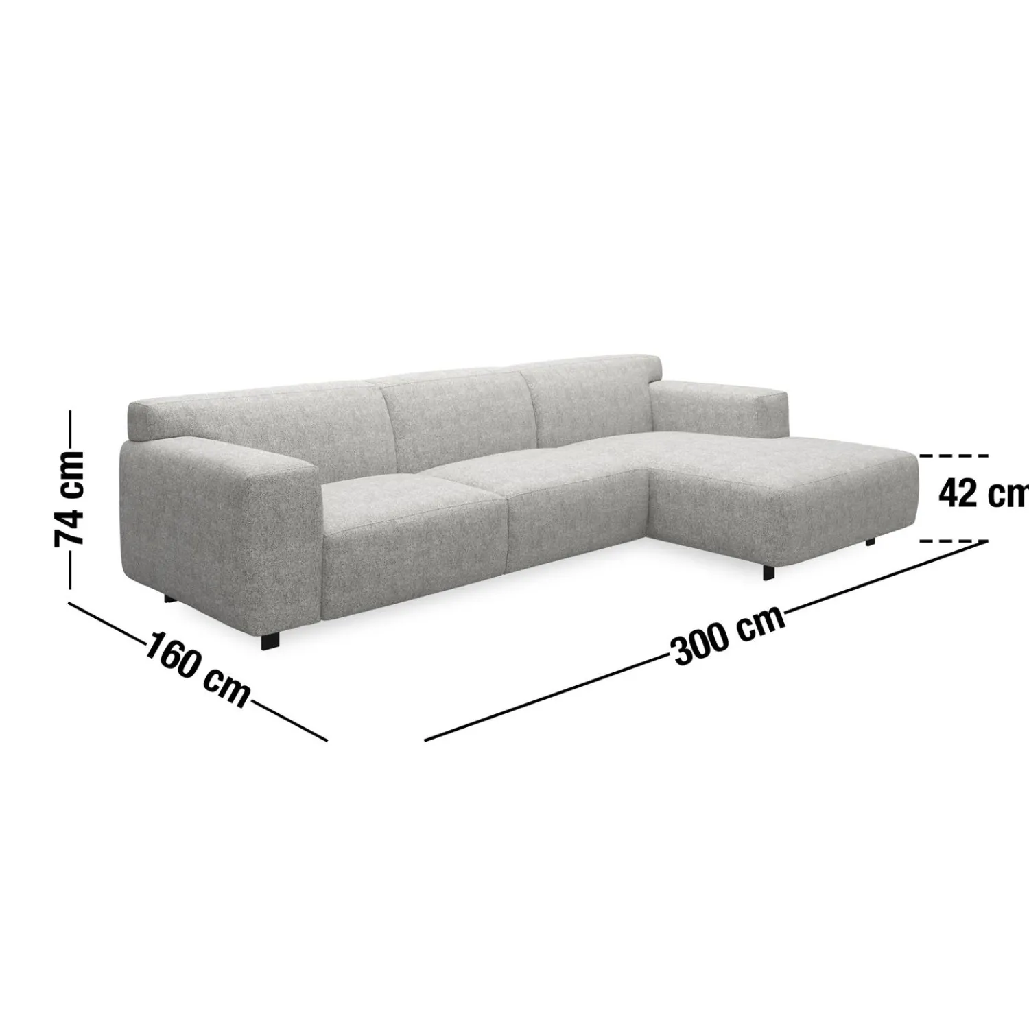 Hot ILVA Siena højrevendt sofa med chaiselong