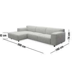 Online ILVA Siena venstrevendt sofa med chaiselong