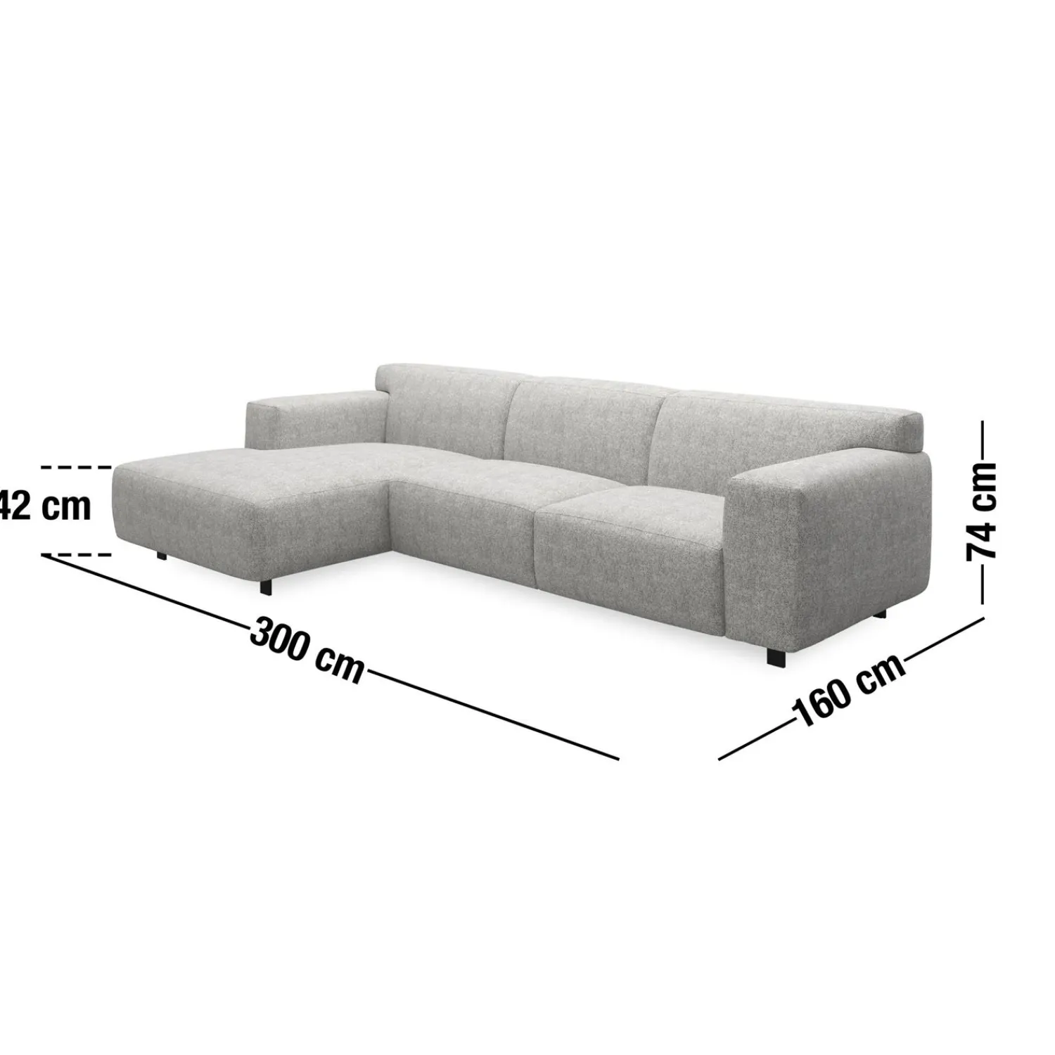 New ILVA Siena venstrevendt sofa med chaiselong