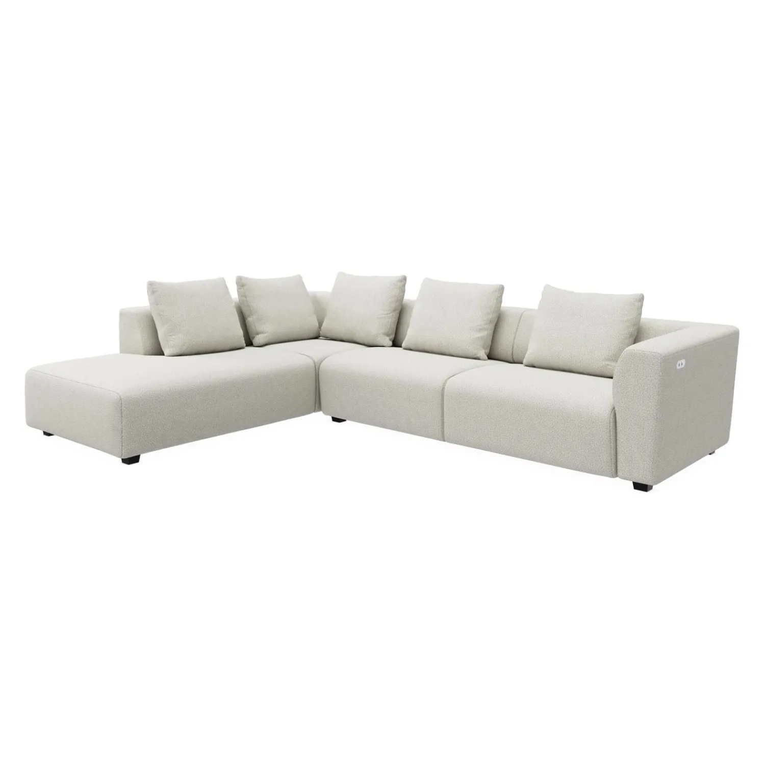 New ILVA Solaro venstrevendt hjørnesofa med pufafslutning