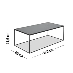 ILVA Square Sofabord 120 x 41,6 x 60 cm