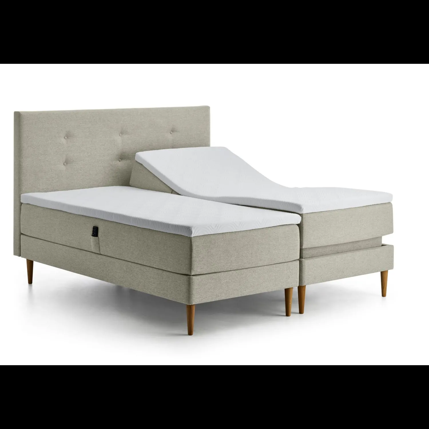 New ILVA Tempur Relaxation Adj Inkl. Tempur Topper One, 180x210 cm bokselevationsseng