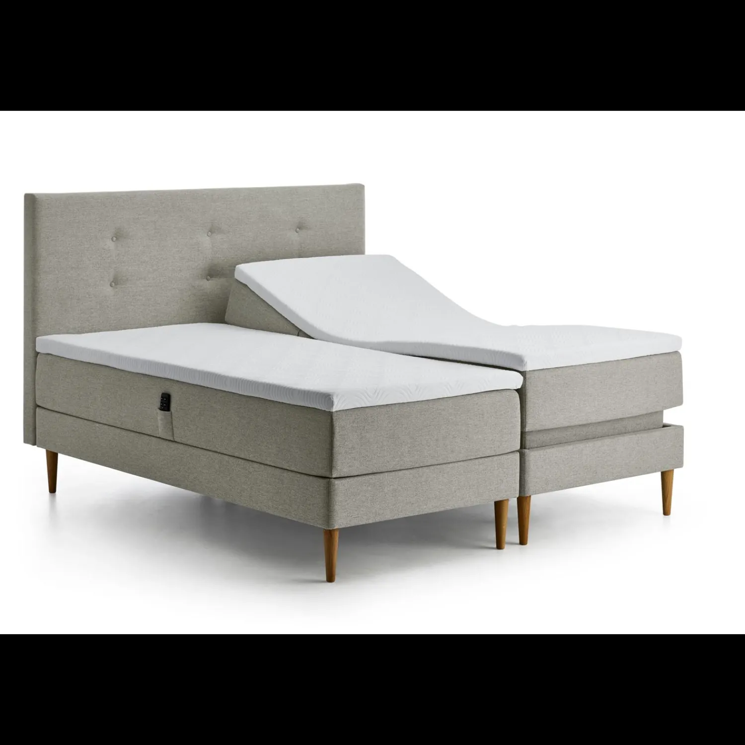 New ILVA Tempur Relaxation Adj Inkl. Tempur Topper One, 180x210 cm bokselevationsseng