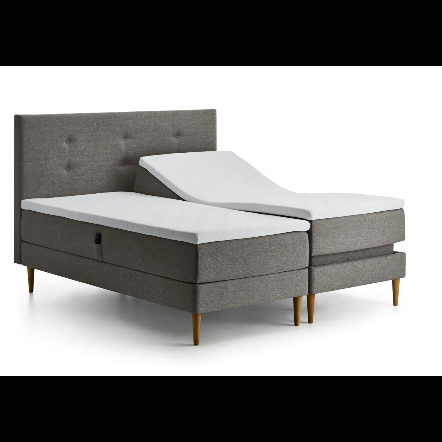 New ILVA Tempur Relaxation Adj Inkl. Tempur Topper One, 180x210 cm bokselevationsseng