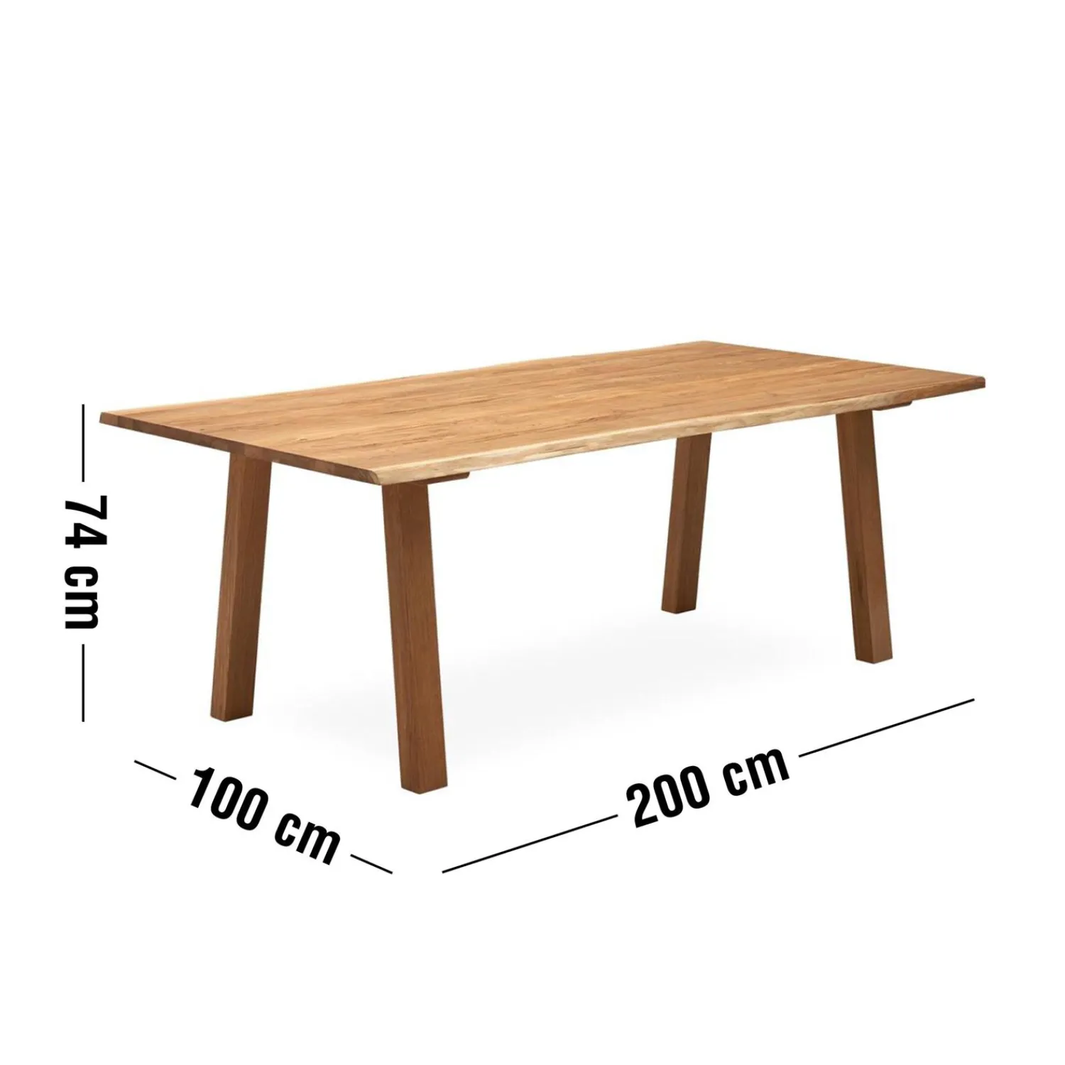 Online ILVA Timber 200 x 100 x 75 cm Spisebord 200 x 100 x 75 cm