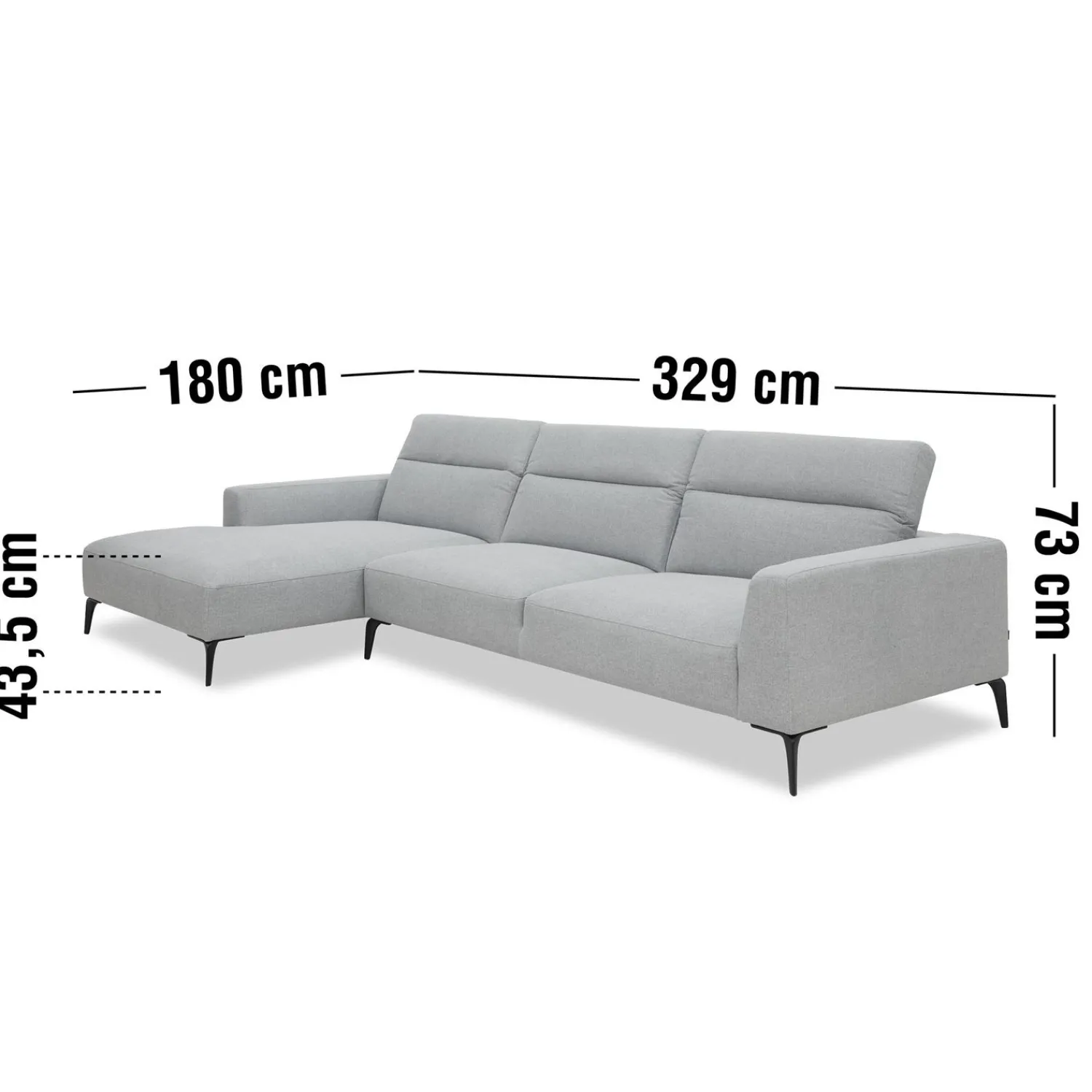 Best ILVA Volanti venstrevendt sofa med chaiselong