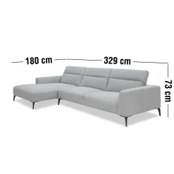Discount ILVA Volanti venstrevendt sofa med chaiselong